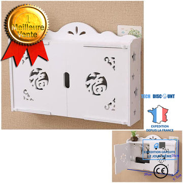 TD® Étagère Moderne Adhésif Murale Salon Décorative accessoire et boite de rangement clés livres base et matière adhésive meubles